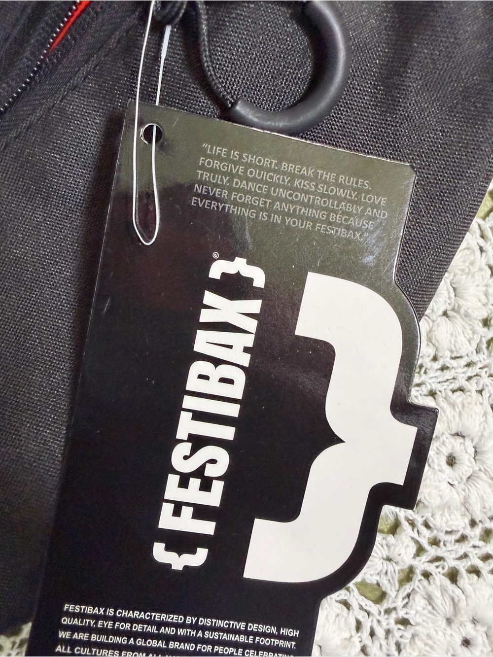 DISTURBED Black Belt Bag with Mint Logo Strap - Picture 4 of 6